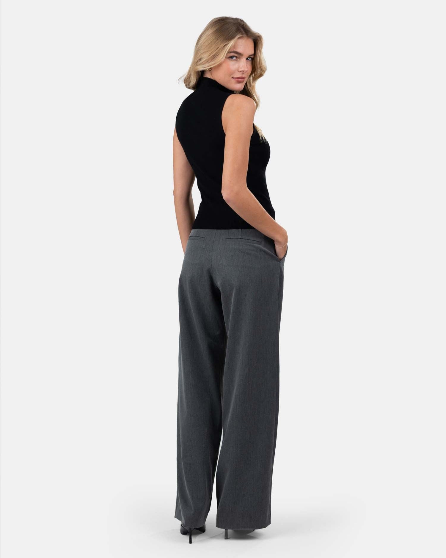 Highneck knitted Top Sort | Skagen - clothing.dk